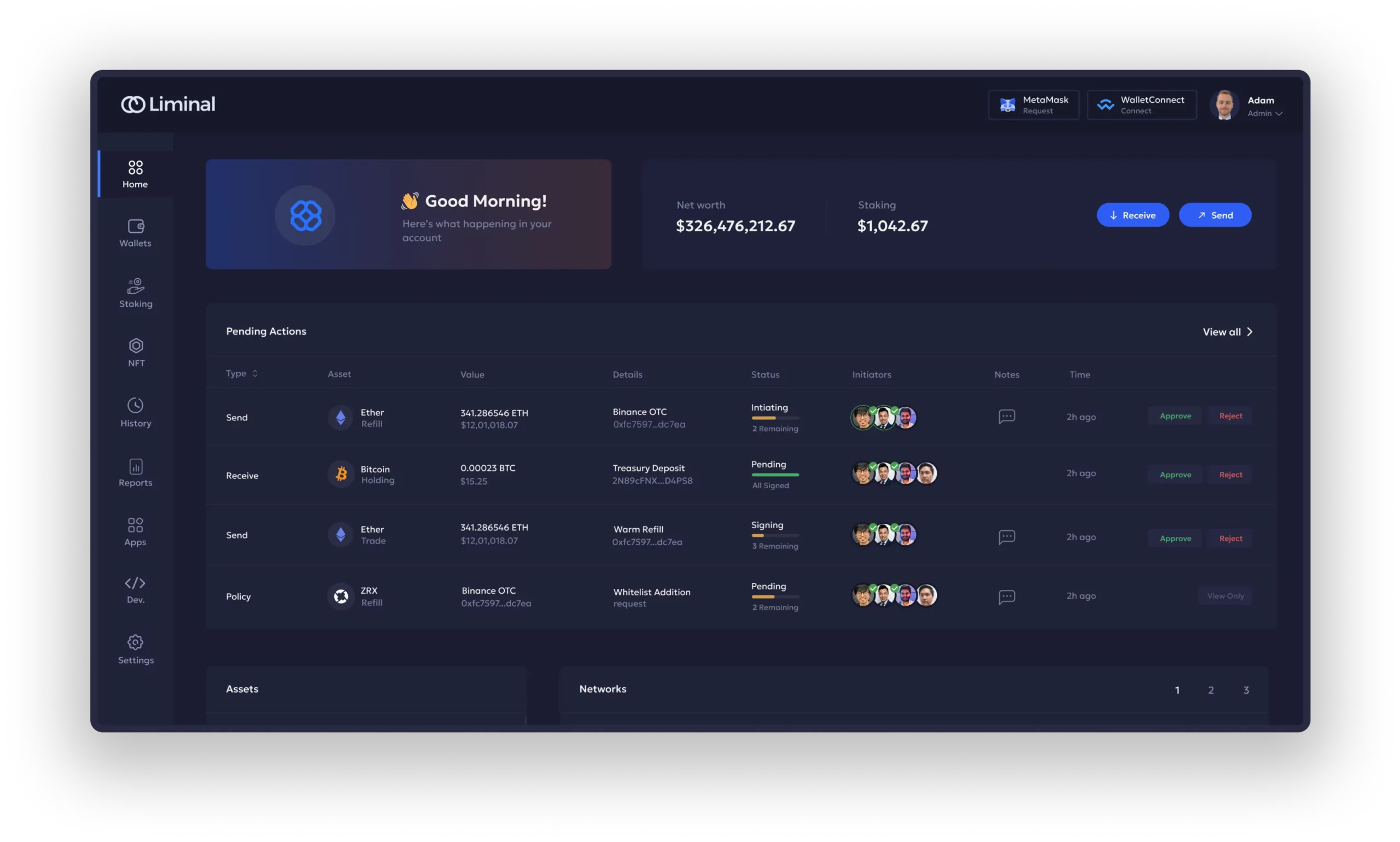 PUM Exchange Unified Multi-Chain Wallet dashboard screenshot