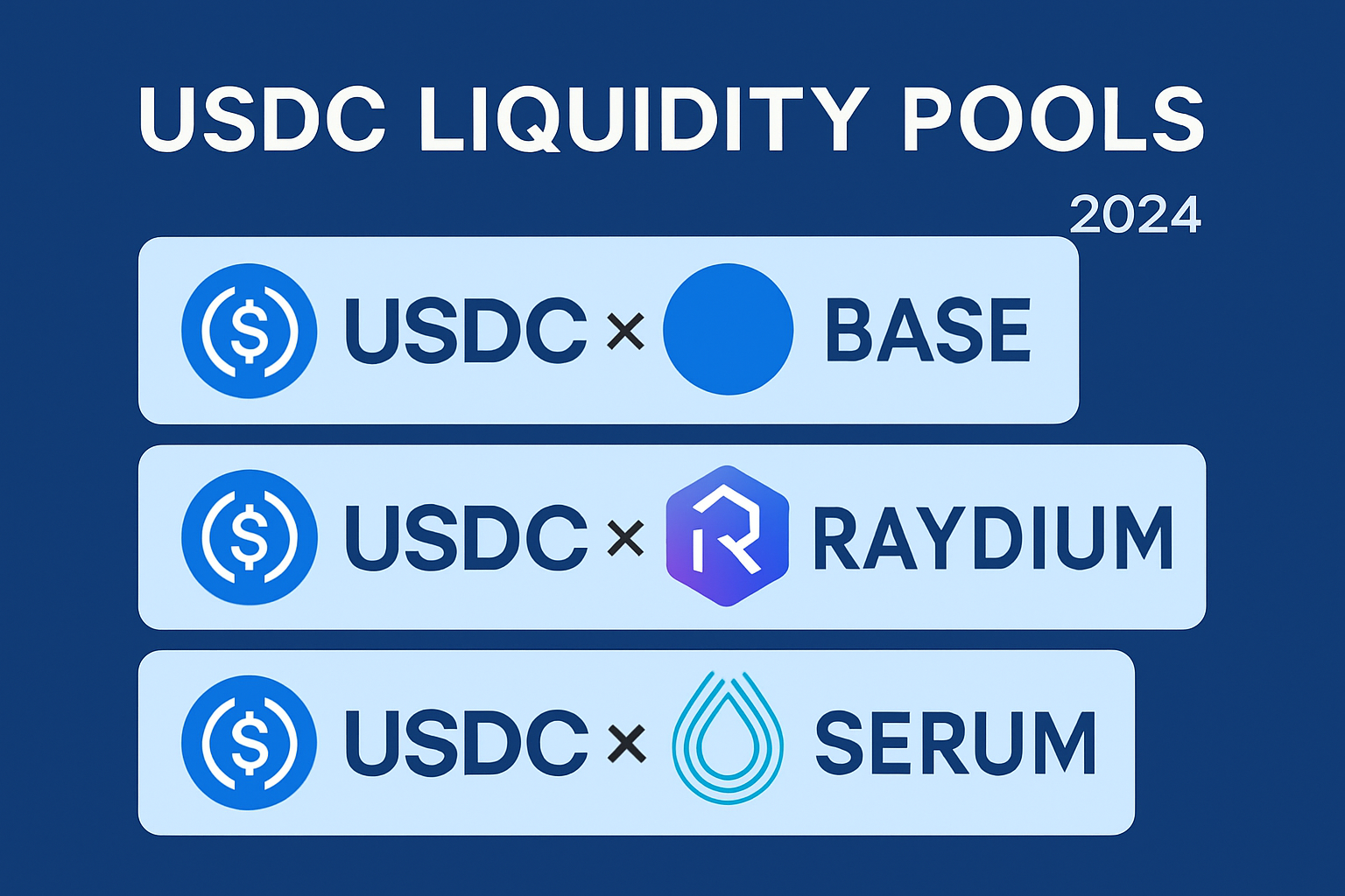 USDC liquidity pools Base Raydium Serum 2024