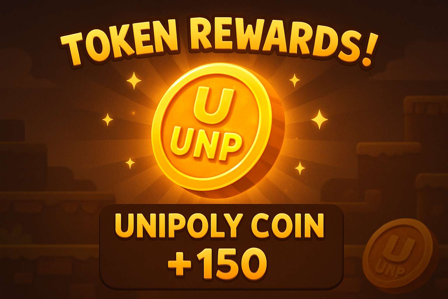 Unipoly Coin UNP token rewards in gameplay