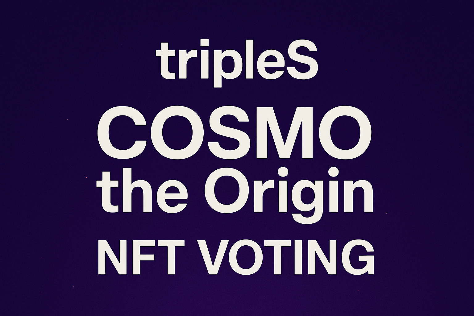 TripleS Cosmo the Origin NFT voting
