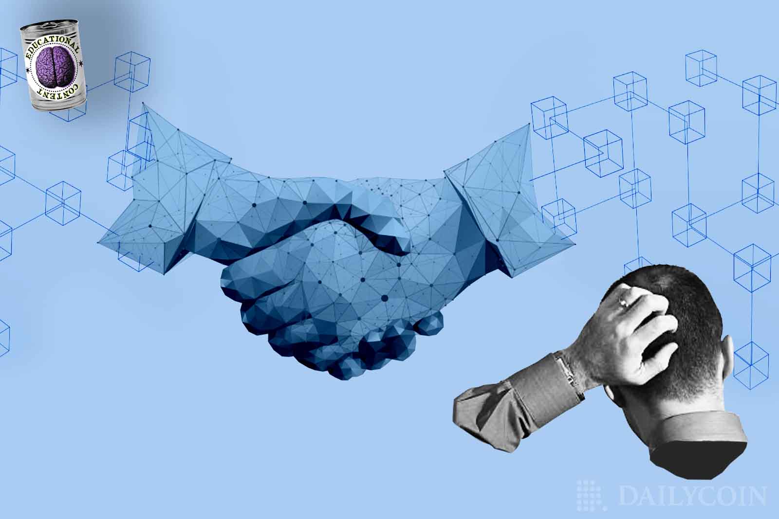 user interacting with DeFi smart contracts