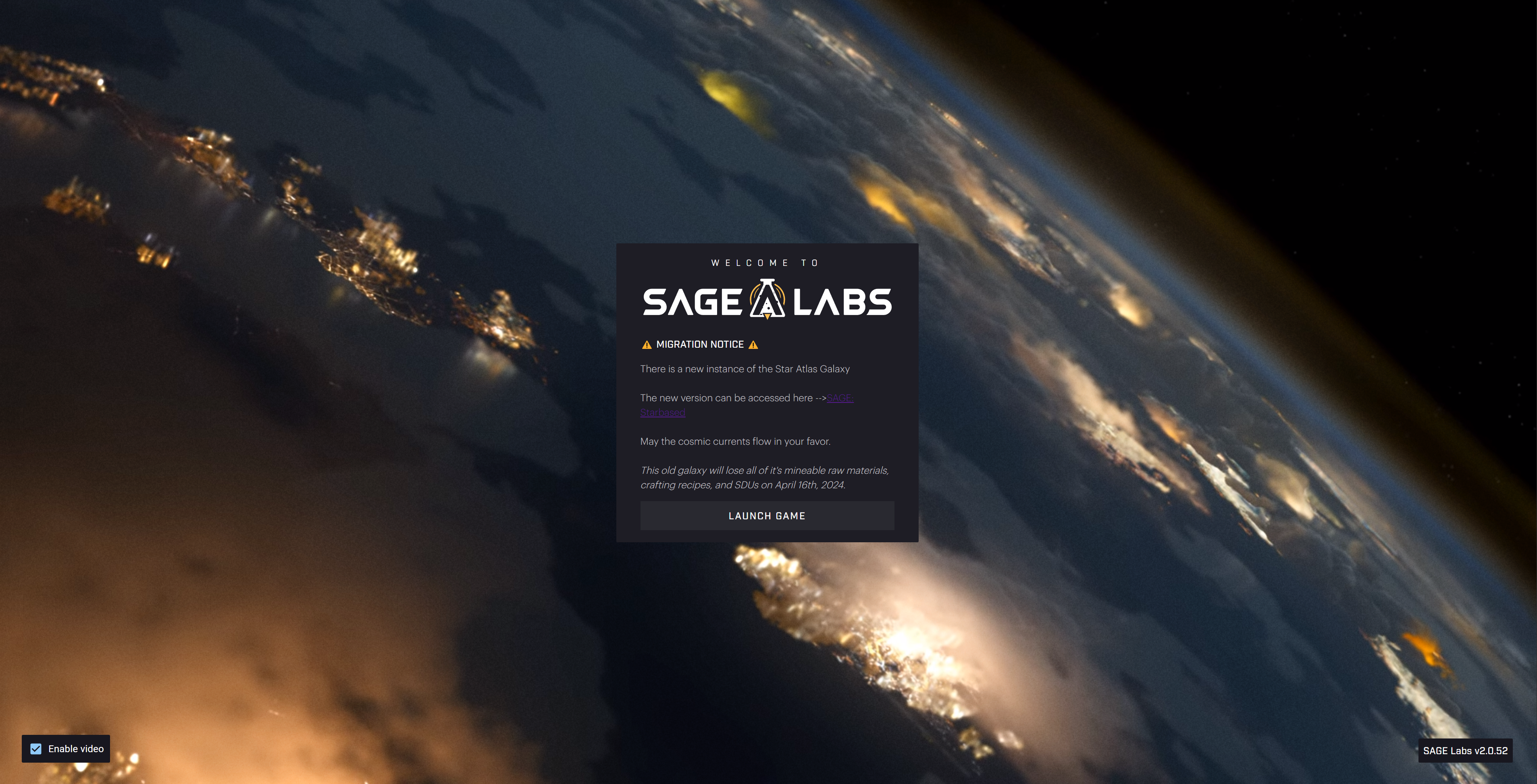 Star Atlas game interface Solana