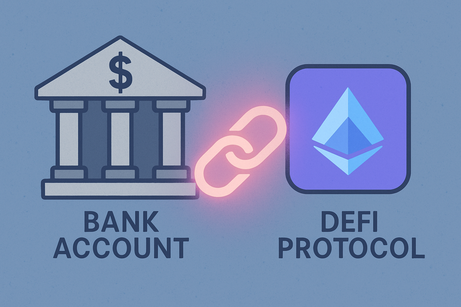 Connecting bank account to DeFi protocol