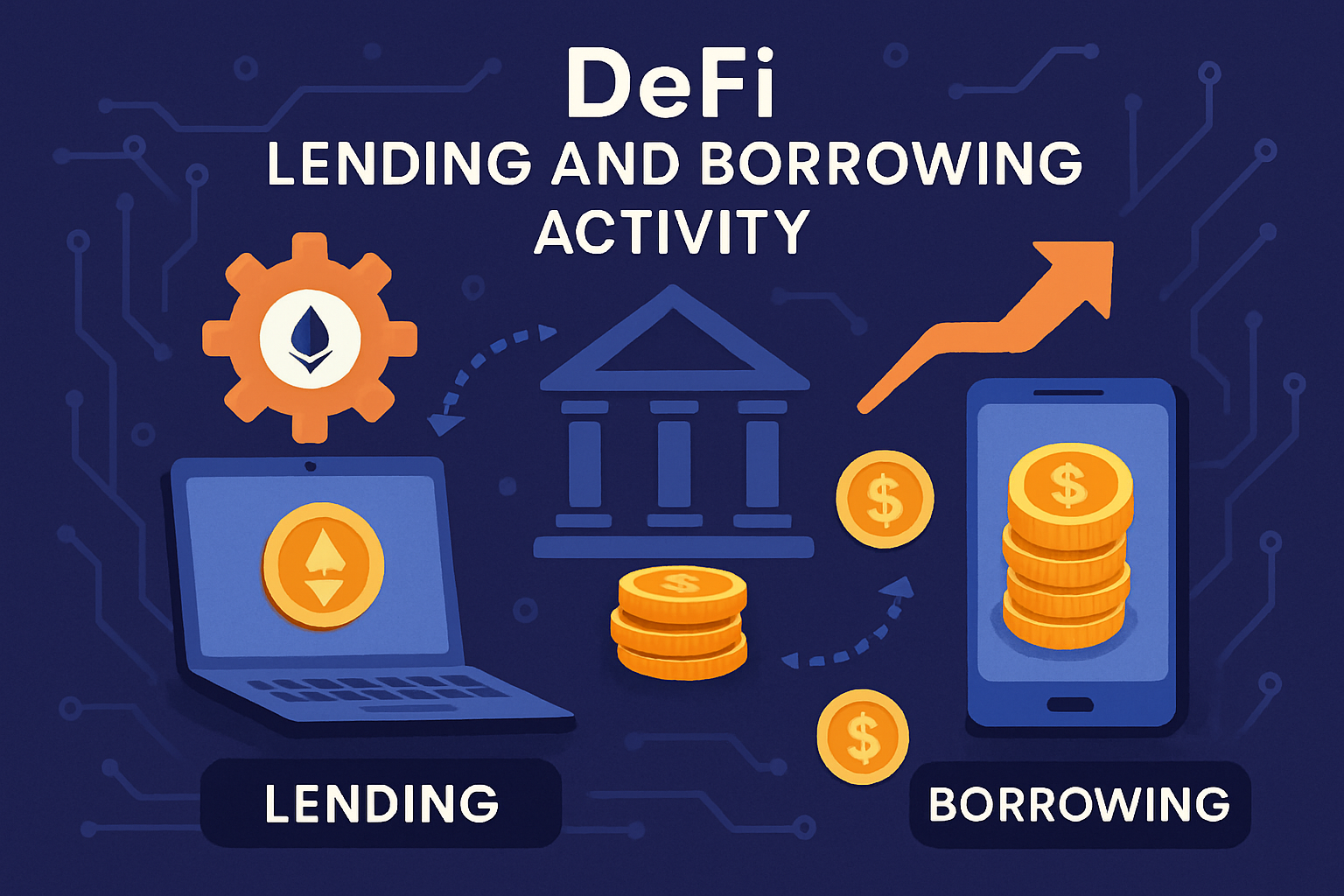 DeFi lending and borrowing activity