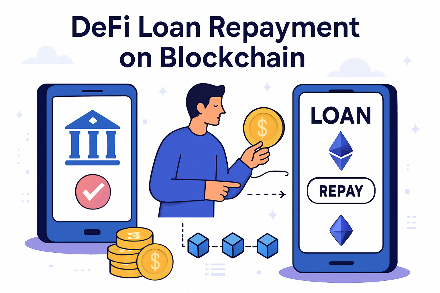 DeFi loan repayment on blockchain