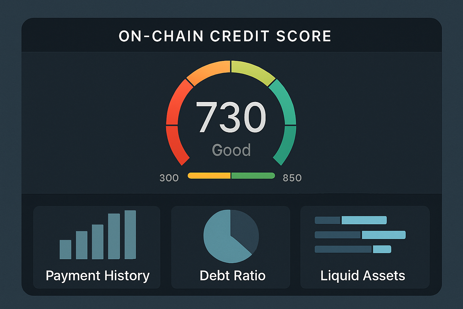 Viewing on-chain credit score dashboard