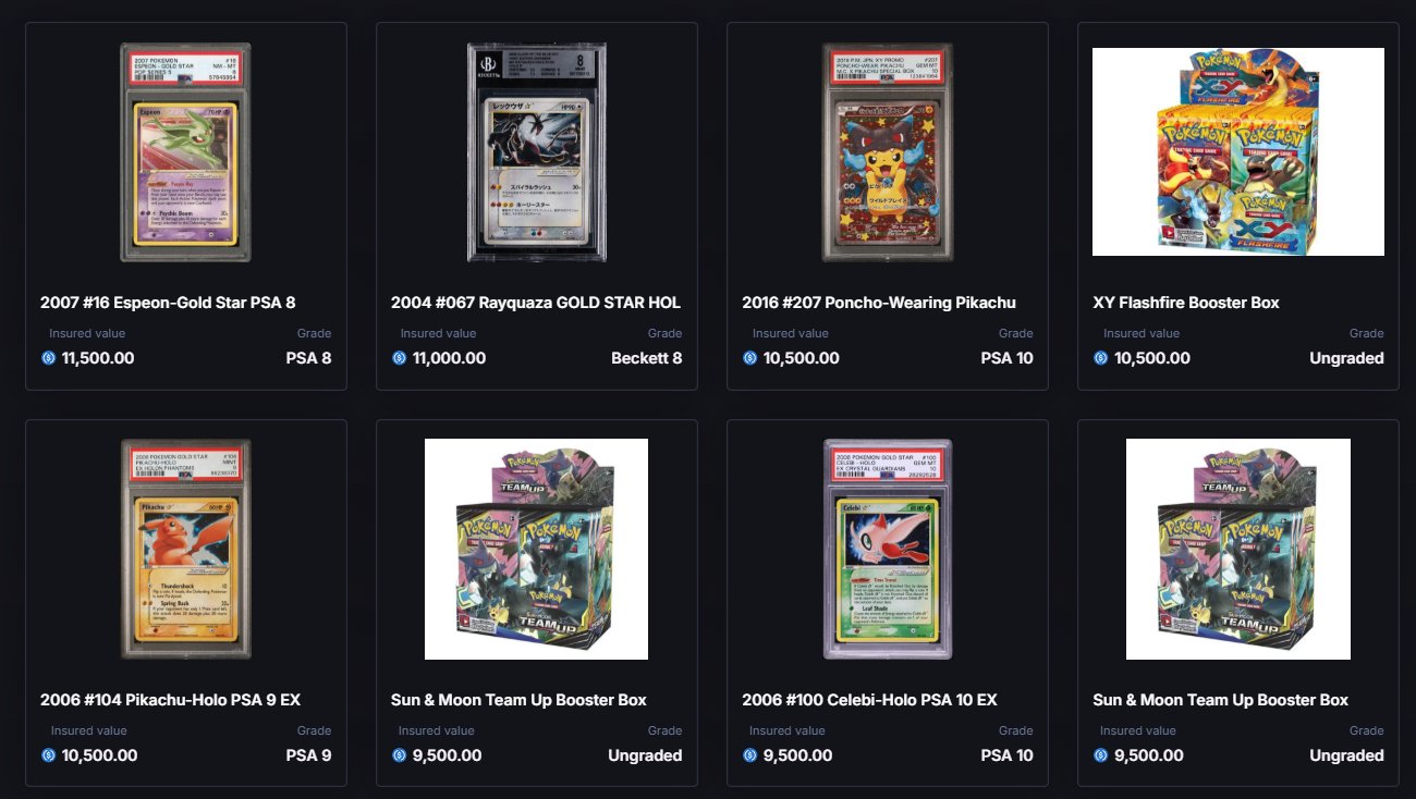 Collector Crypt gacha system Pokémon cards