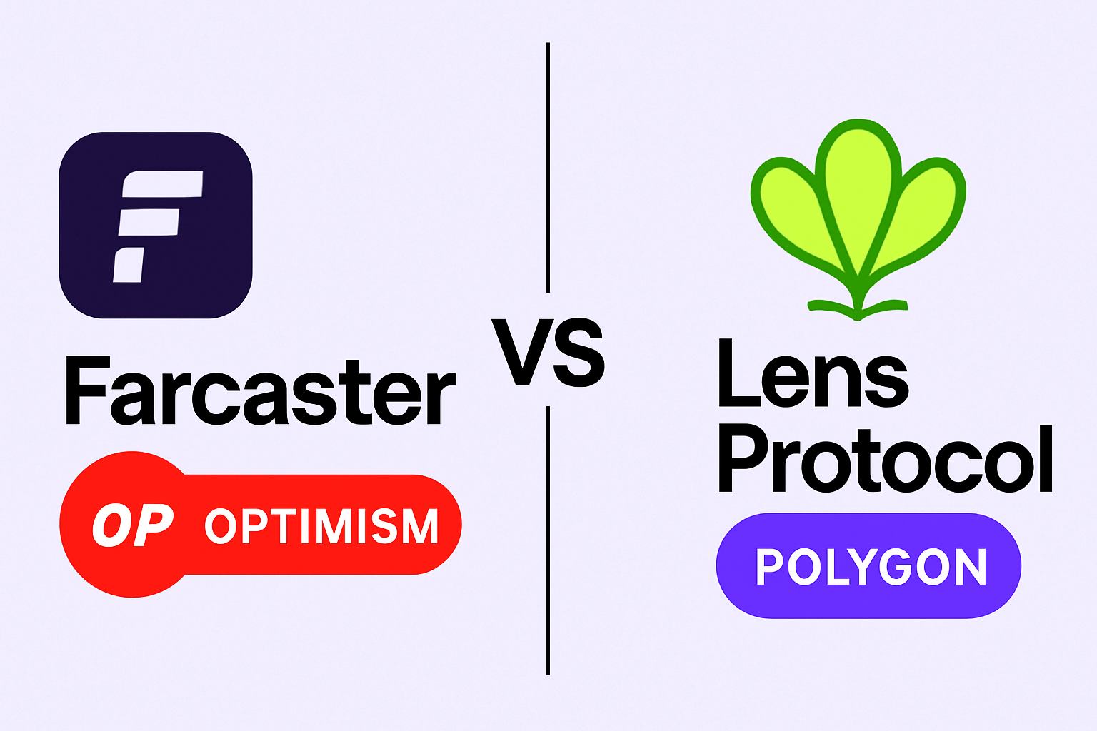 Farcaster on Optimism vs Lens Protocol on Polygon