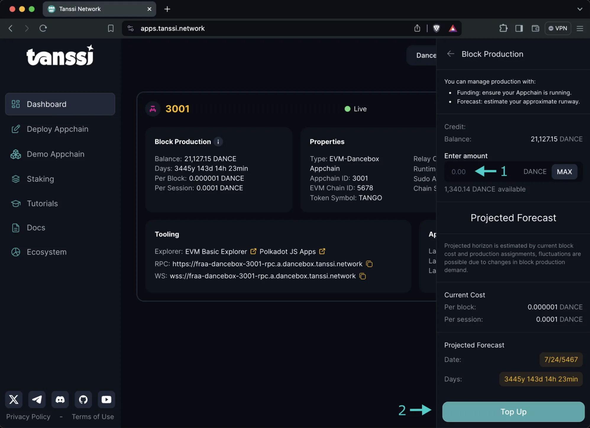 GameFi appchain Tanssi modular infrastructure