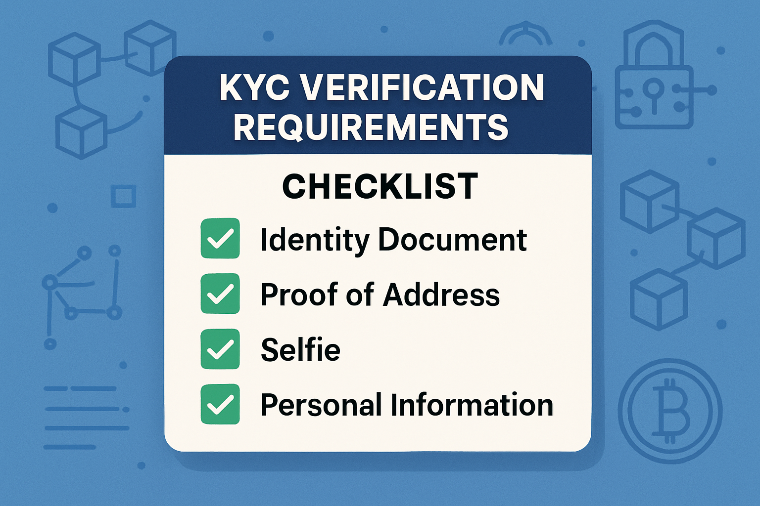 KYC verification requirements checklist blockchain