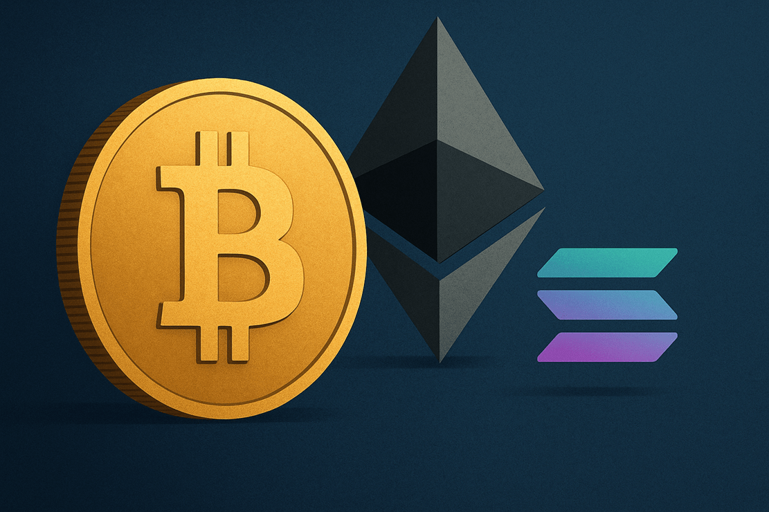 Bitcoin and Ethereum logos 2025