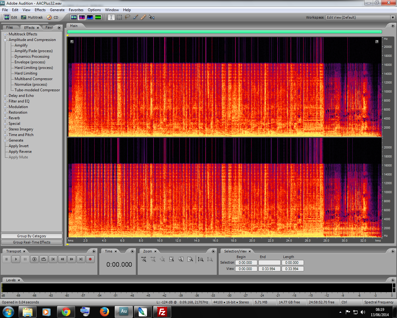 audio quality comparison waveform