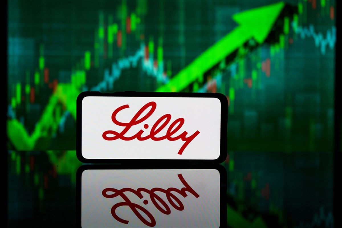 Eli Lilly and Company logo stock chart