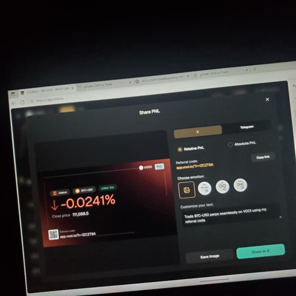 VOOI cross-chain trading interface screenshot