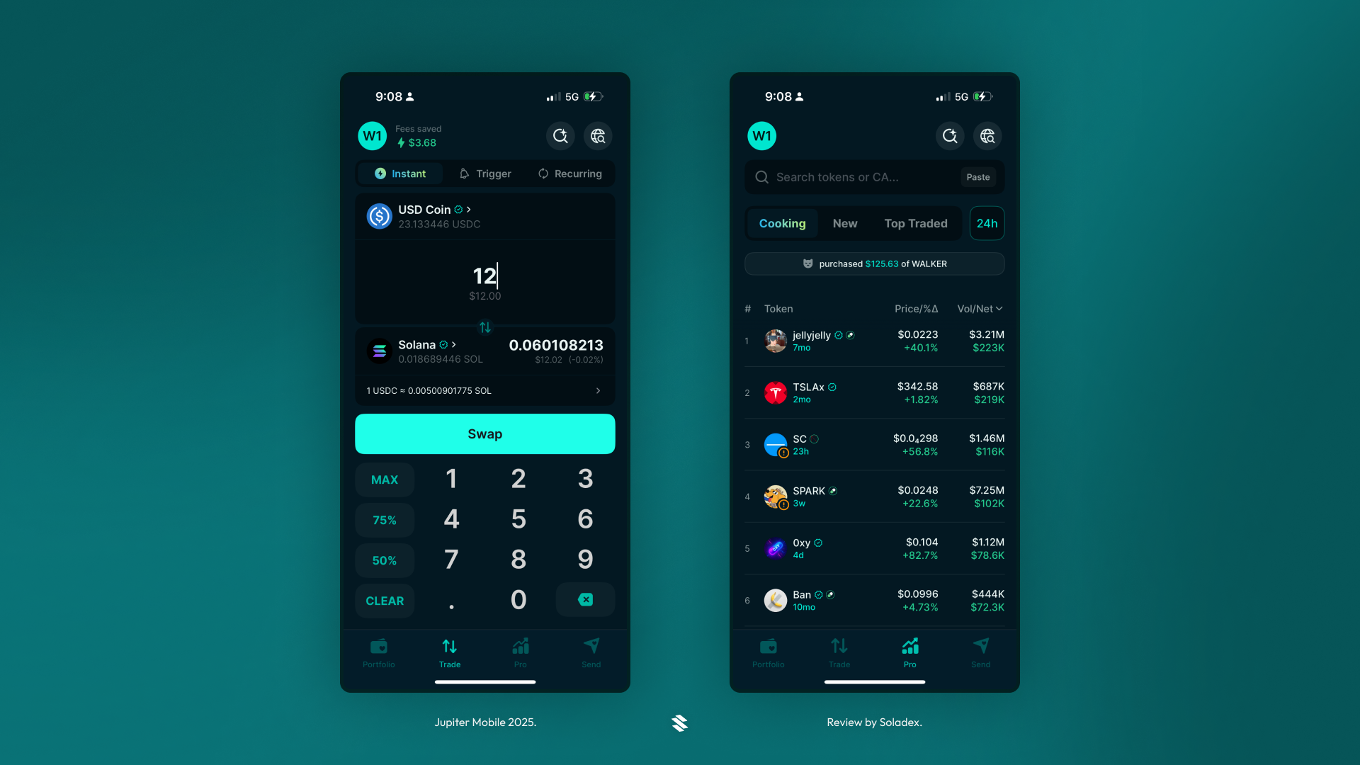 Jupiter Mobile Solana app interface