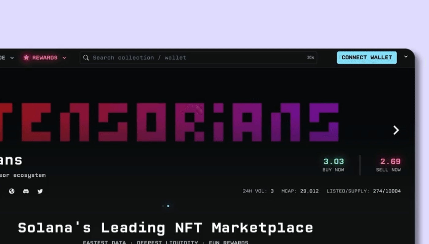 Tensor NFT marketplace Solana mobile