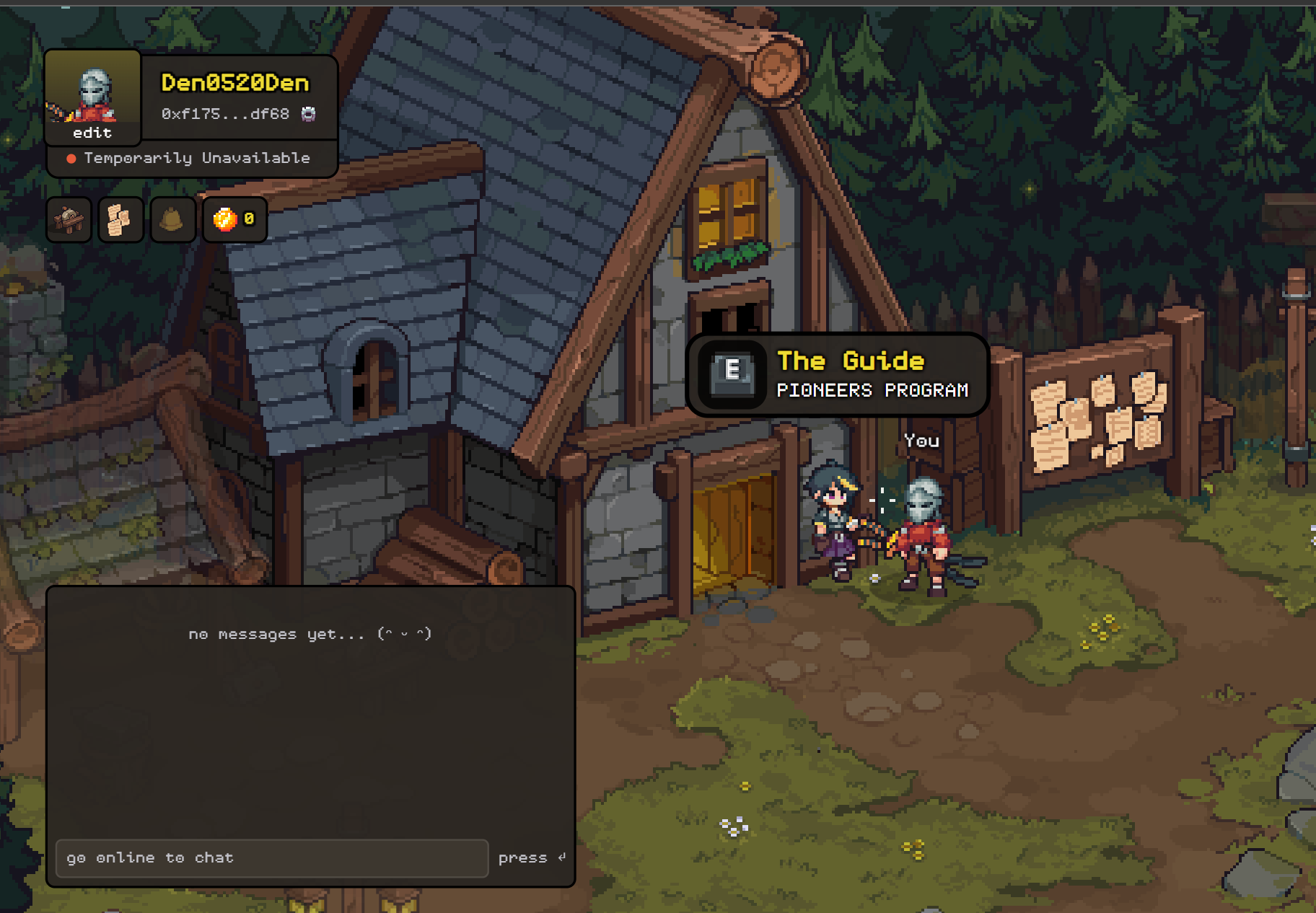 Huntertales on-chain asset ownership screenshot