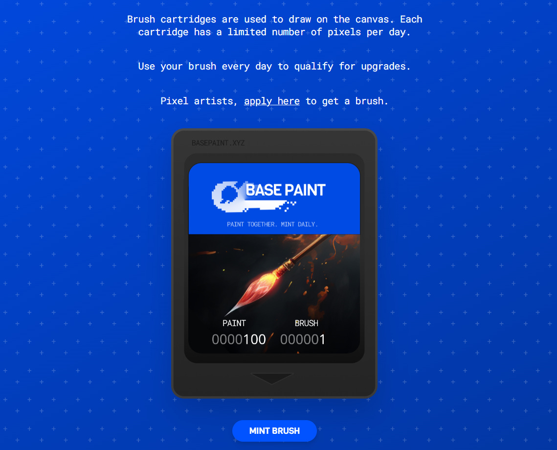 BasePaint collaborative NFT art platform screenshot