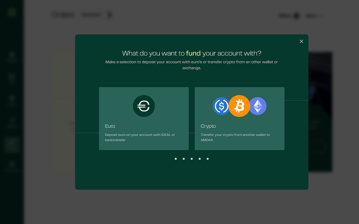 Deposit funds to crypto exchange
