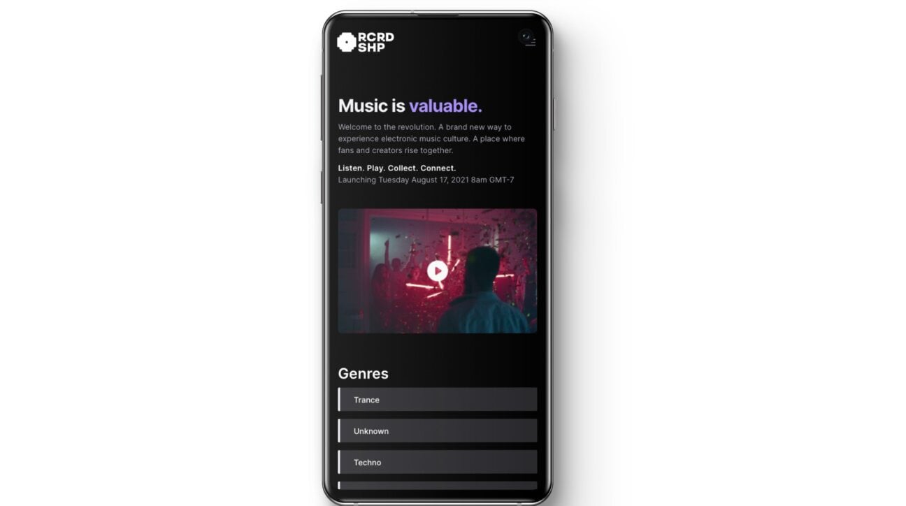 music NFT sale on TRAX platform