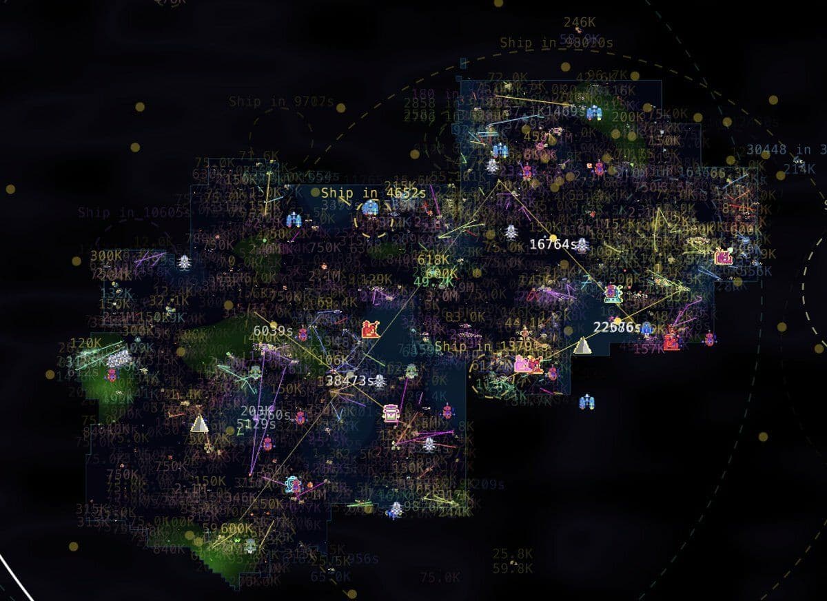 Dark Forest blockchain game screenshot