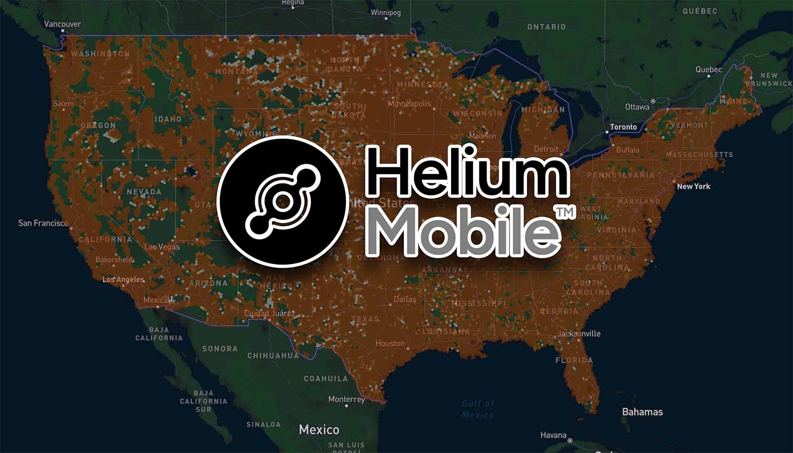 Helium 5G hotspot map coverage