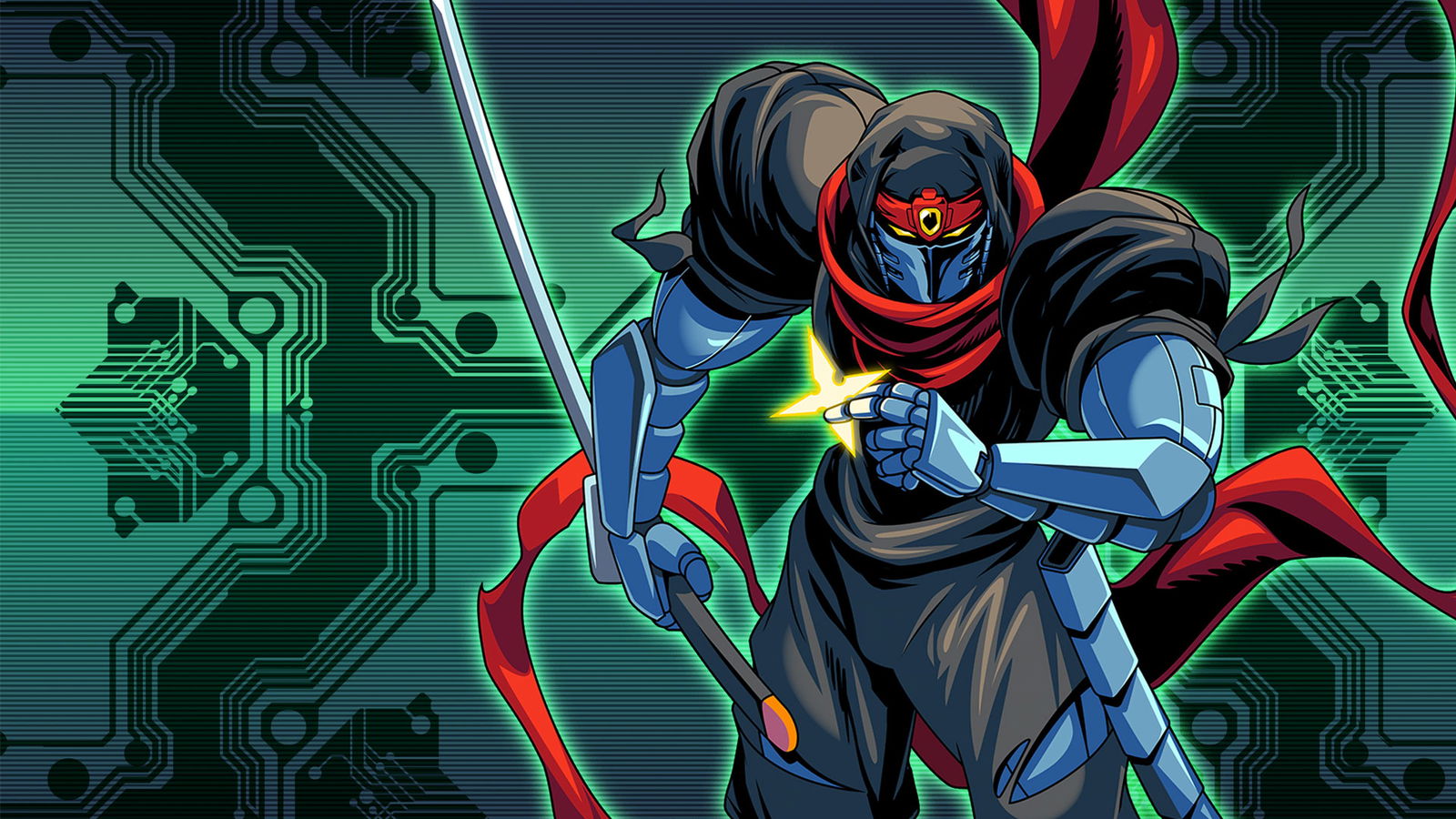 Shadow Eclipse cyber-ninja stealth game artwork