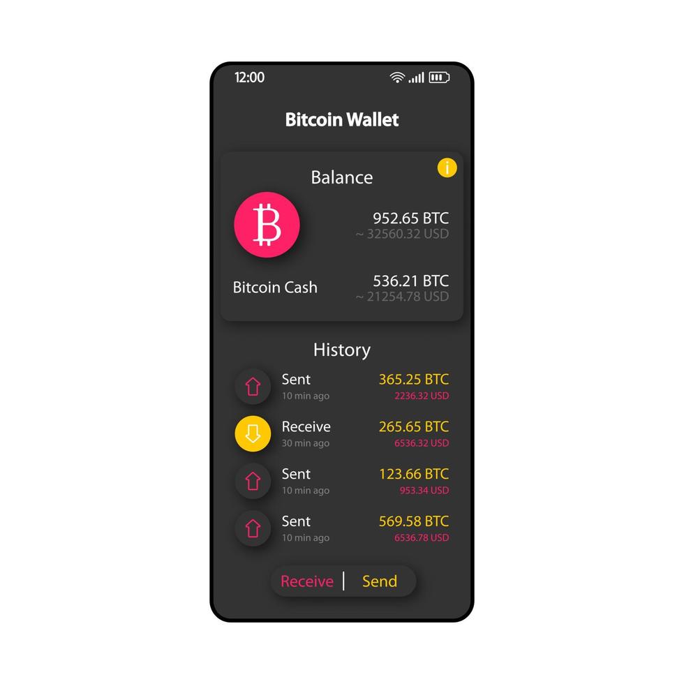 virtual crypto card interface screenshot