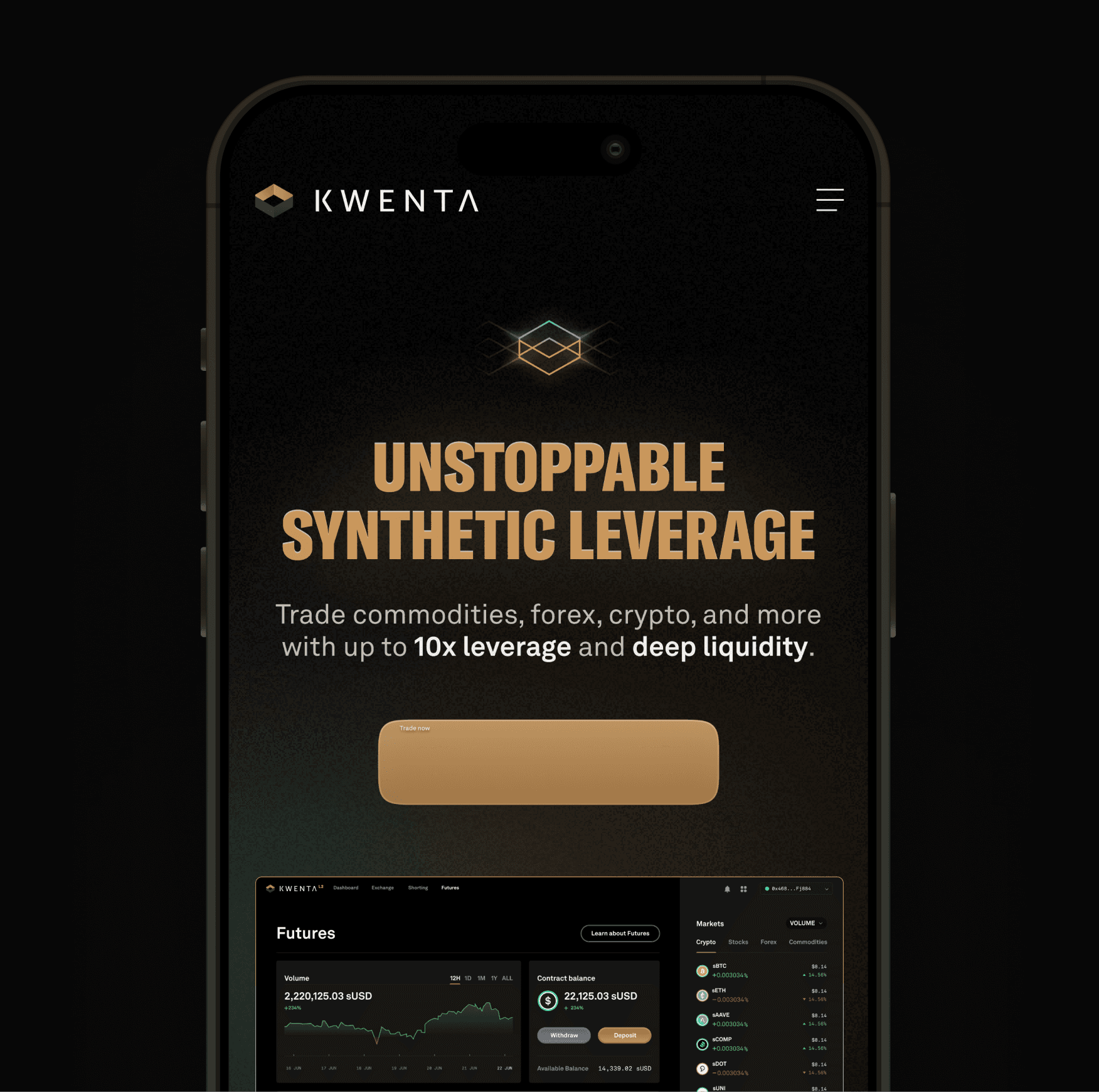 Kwenta perpetual futures DEX