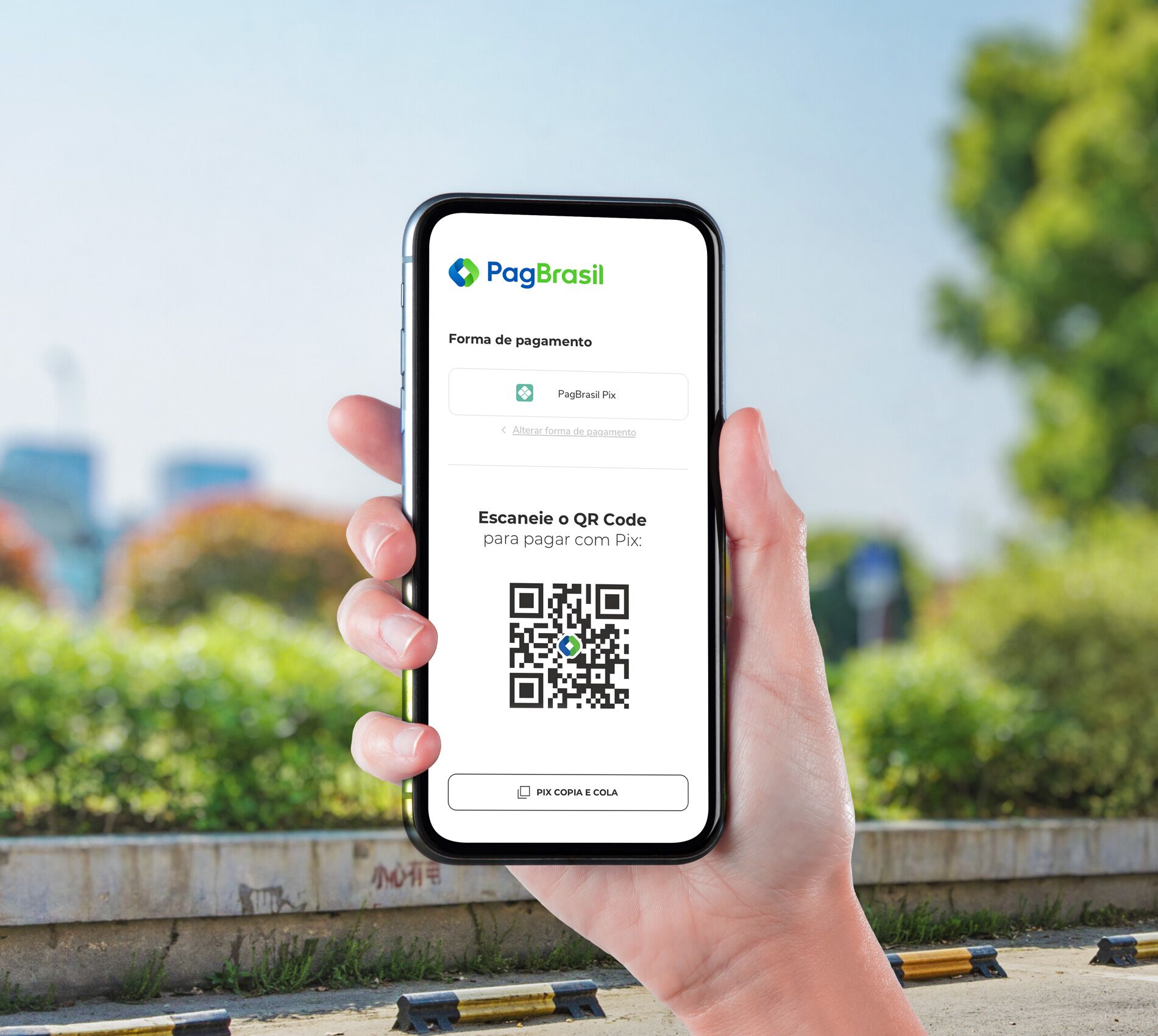 Pix QR code payment in Brazil