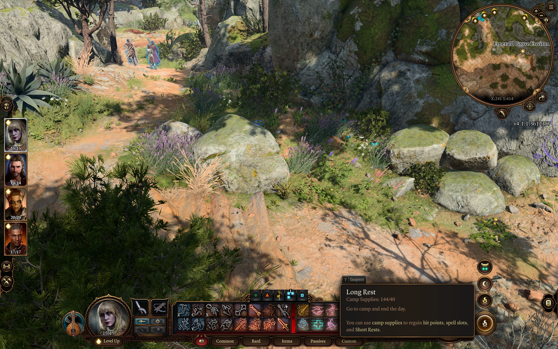 Baldur's Gate 3 long rest camp