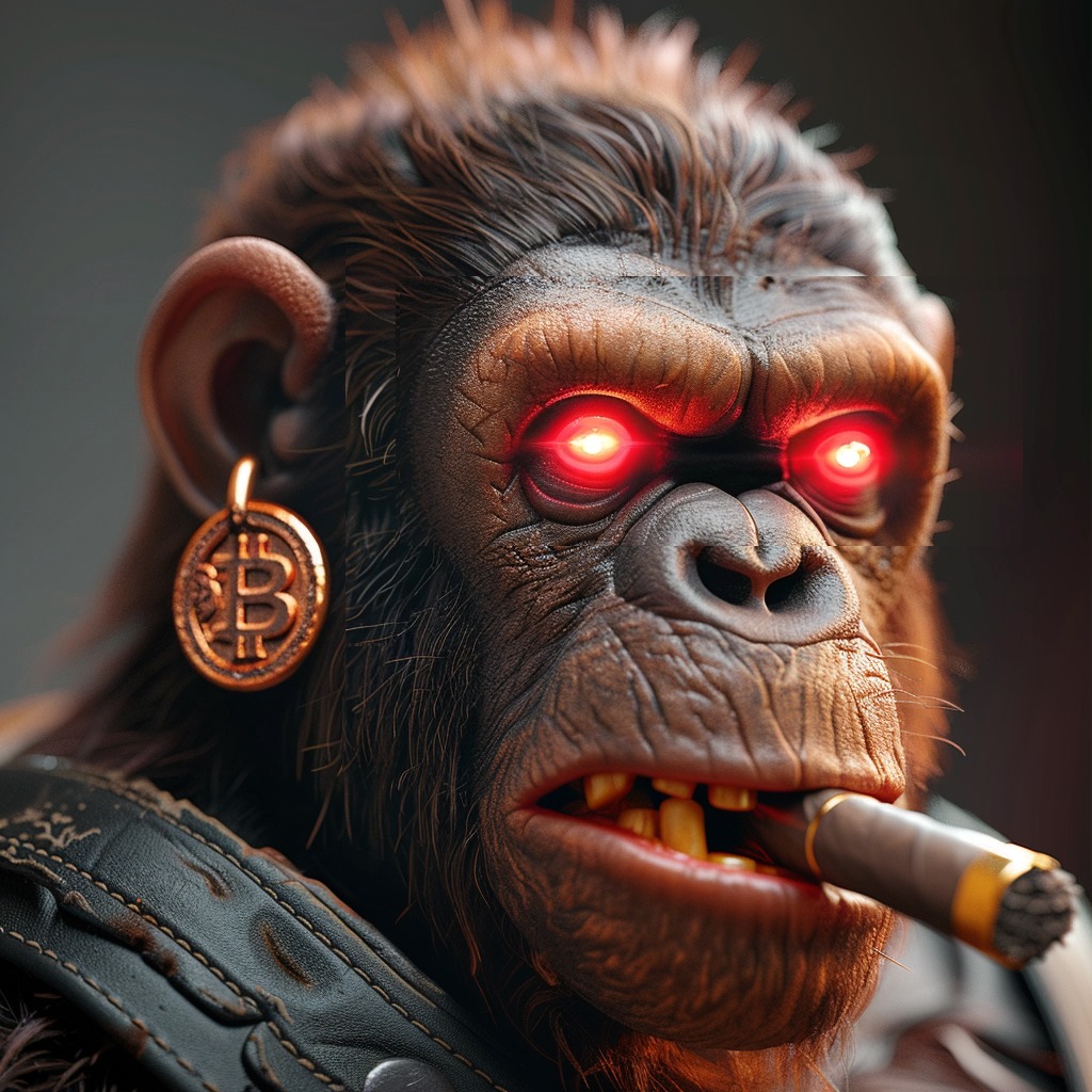 Saga Monkes NFT laser eyes trait