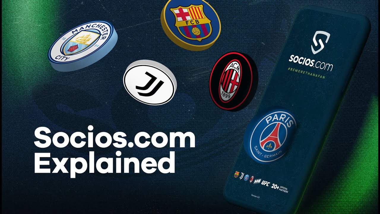 Socios.com app interface soccer fan tokens