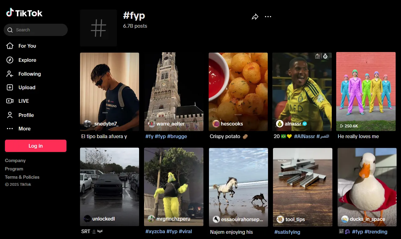 Featured TikTok video on Likes.fun