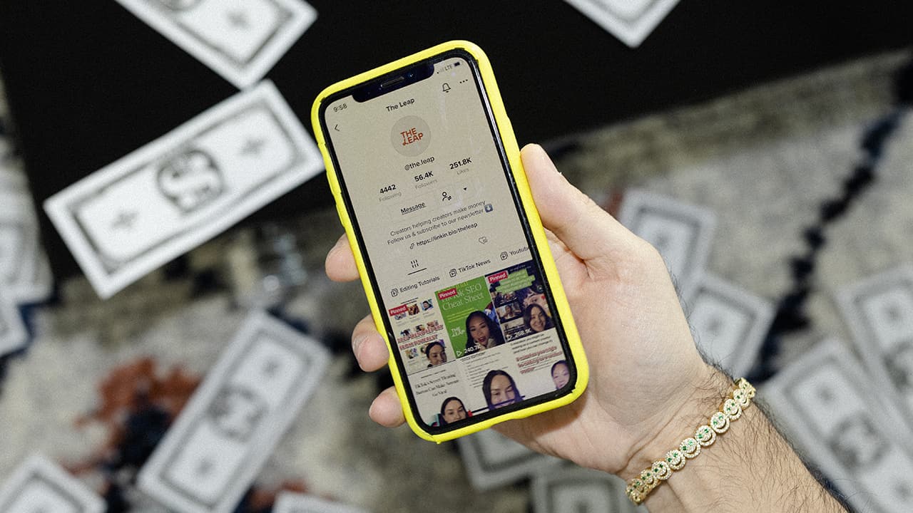 TikTok creator and user earning rewards together