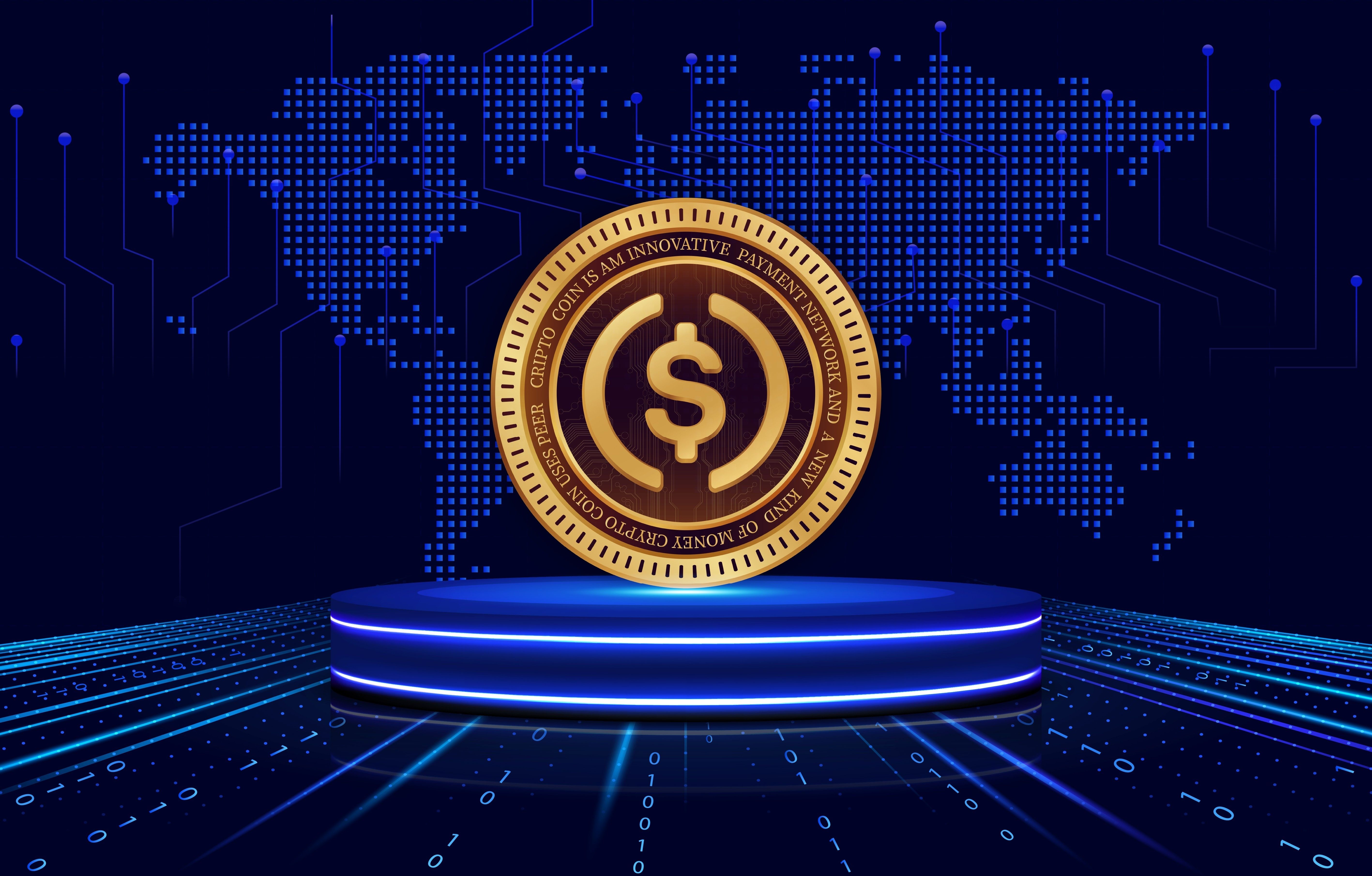 payment execution blockchain icon USDC