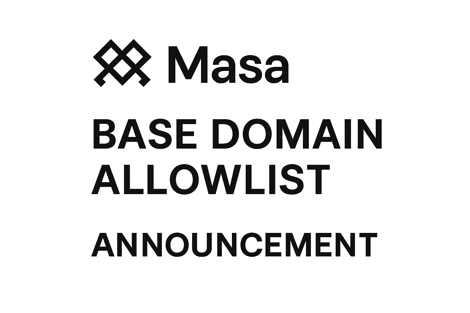 Masa base domain allowlist announcement