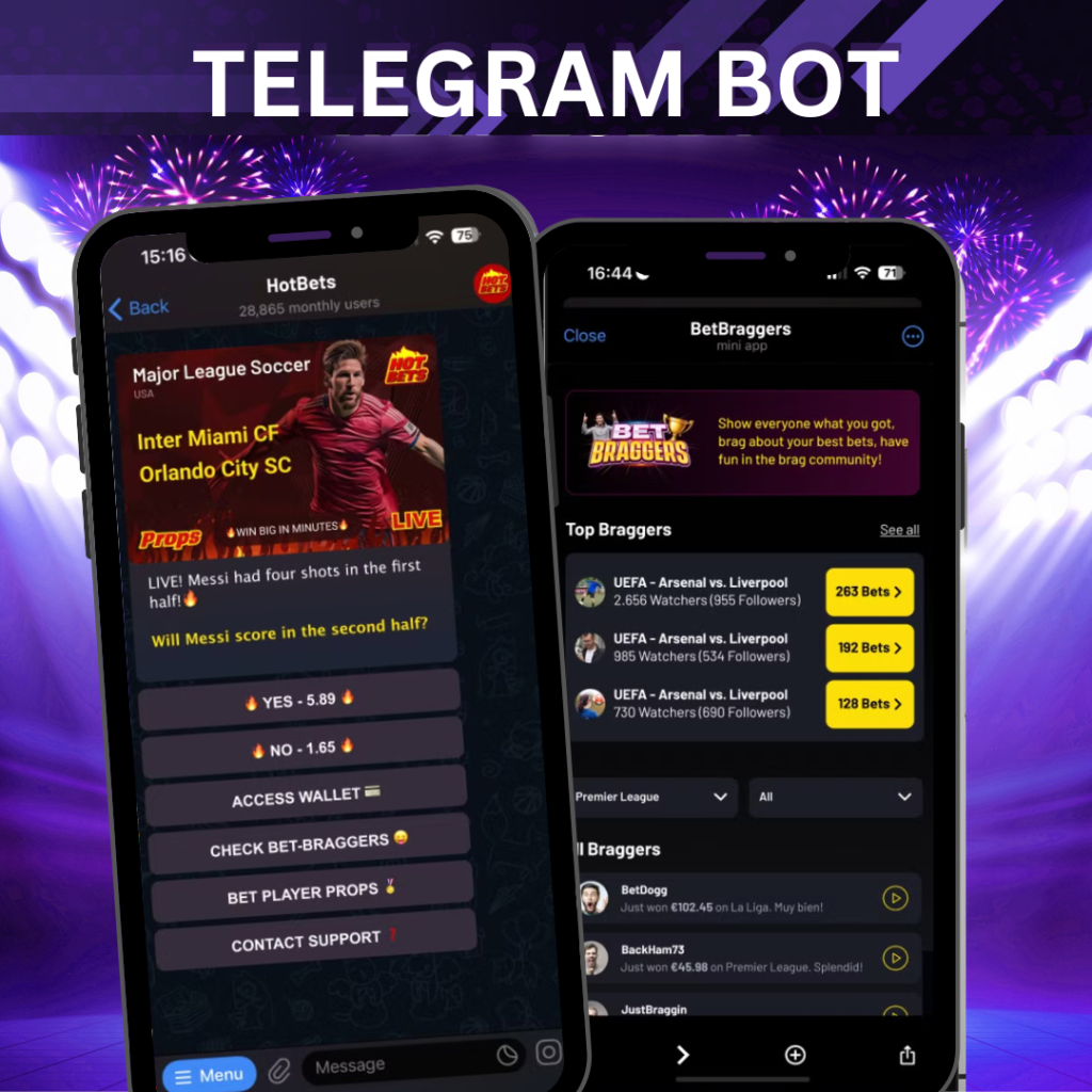 custom sports bet builder Telegram mini app screenshot