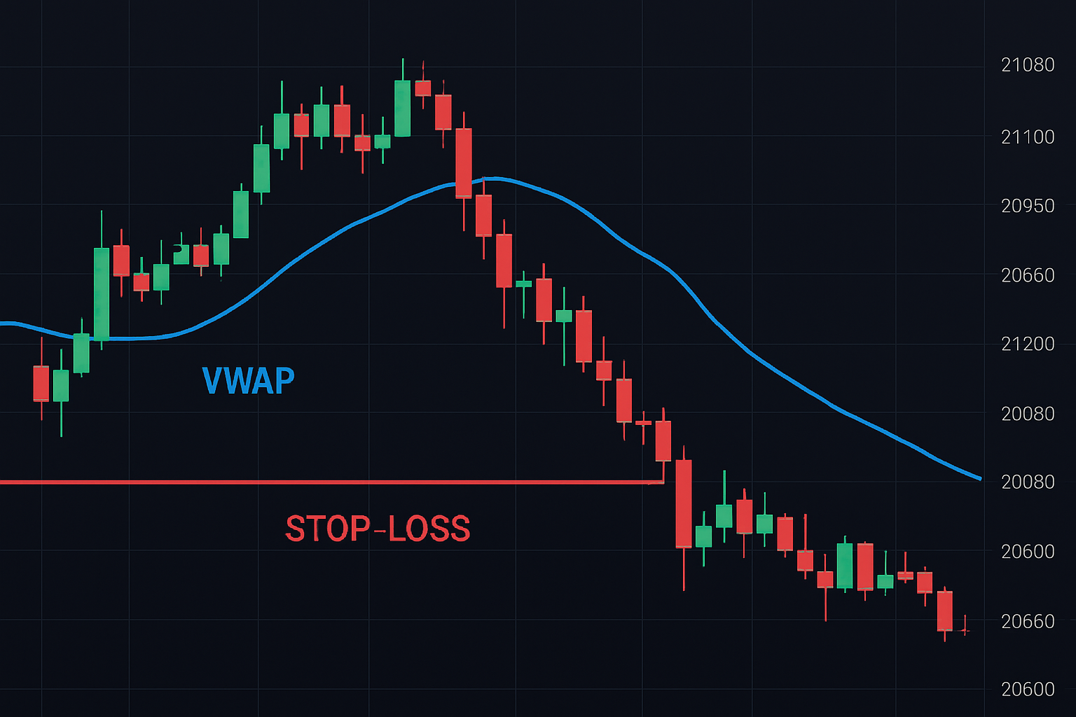 VWAP stop-loss crypto trading chart