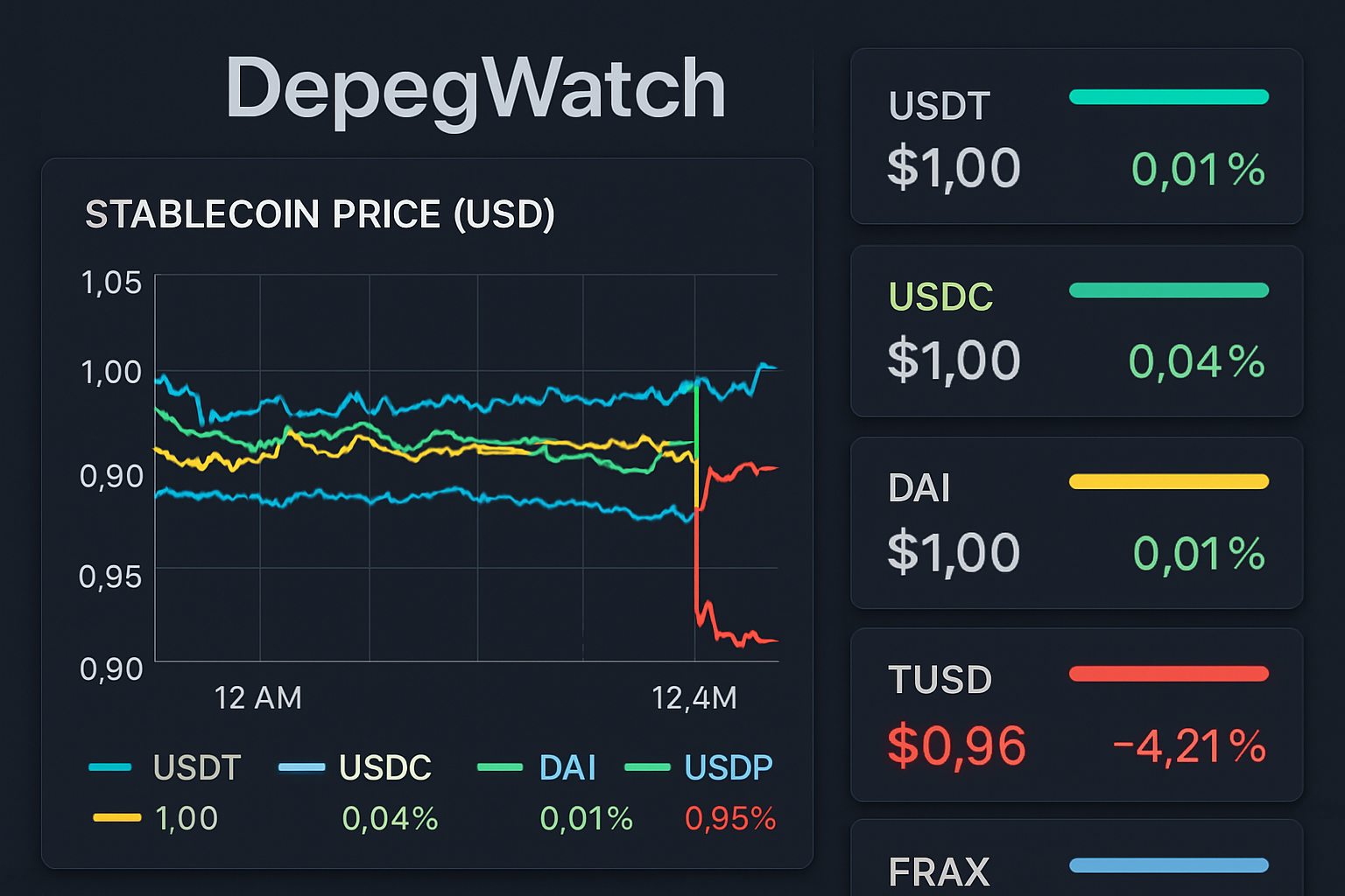 DepegWatch stablecoin monitoring dashboard