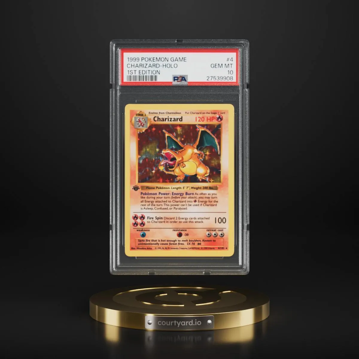 Charizard 1st Edition Shadowless PSA 9 Courtyard NFT