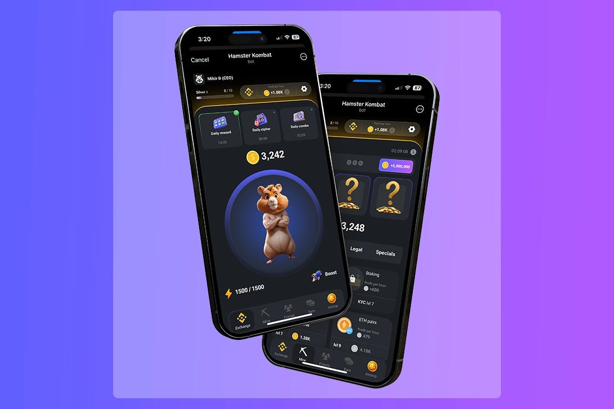 Telegram app user interface with Hamster Kombat game