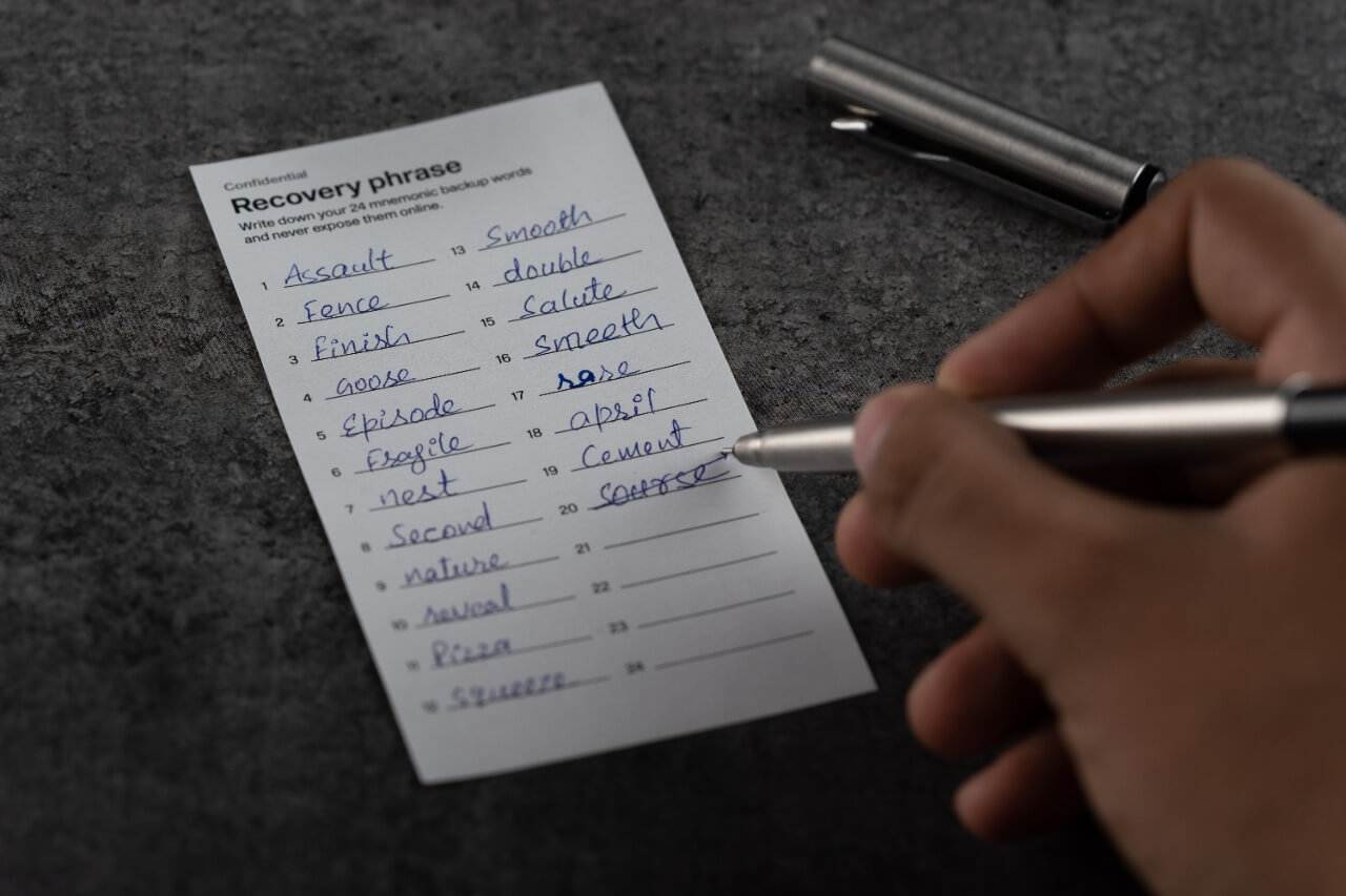 seedless wallet recovery biometric icon