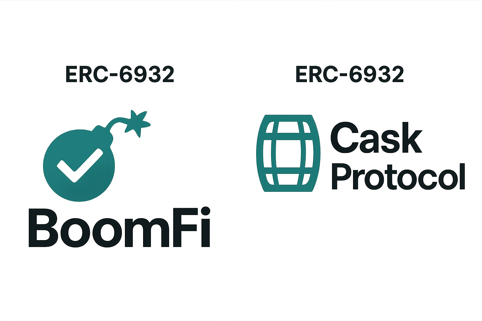 ERC-6932 BoomFi Cask Protocol logos