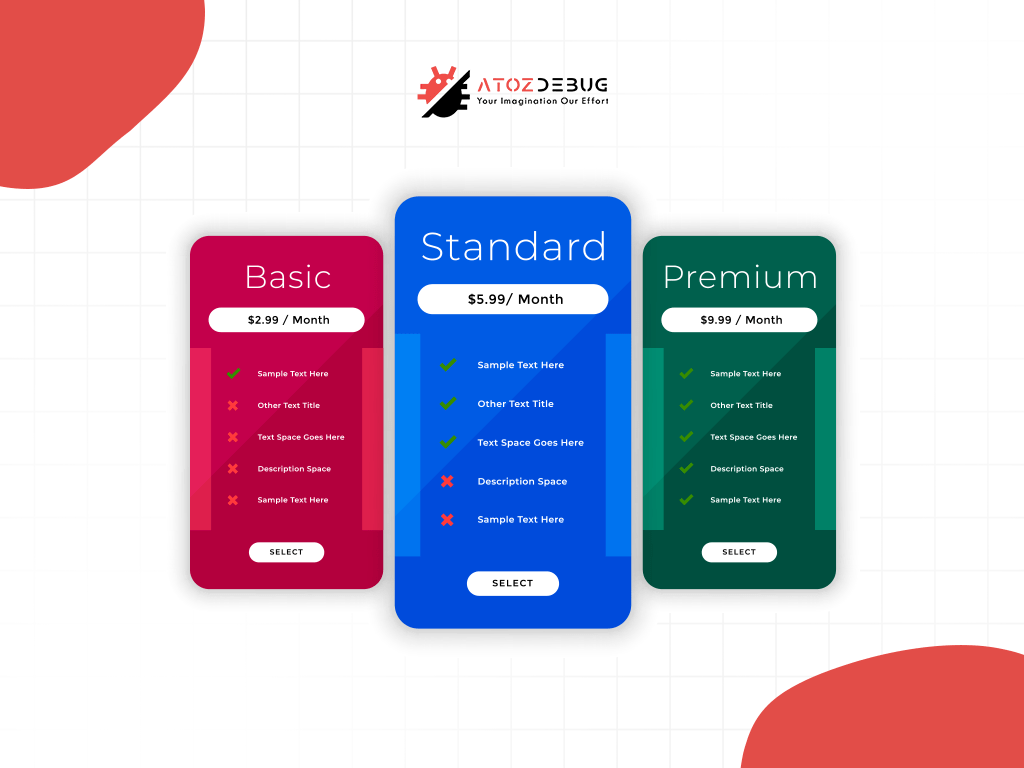 SaaS subscription pricing tiers chart