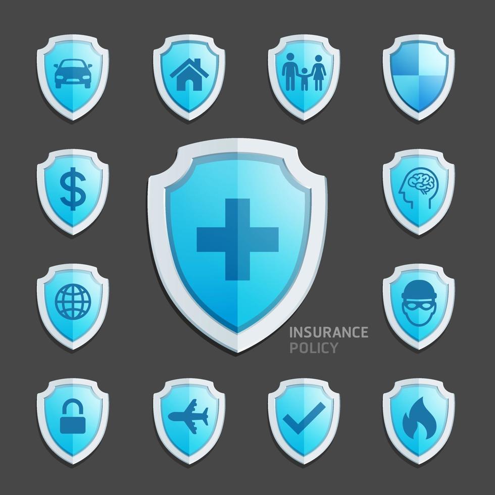 insurance policy shield icon