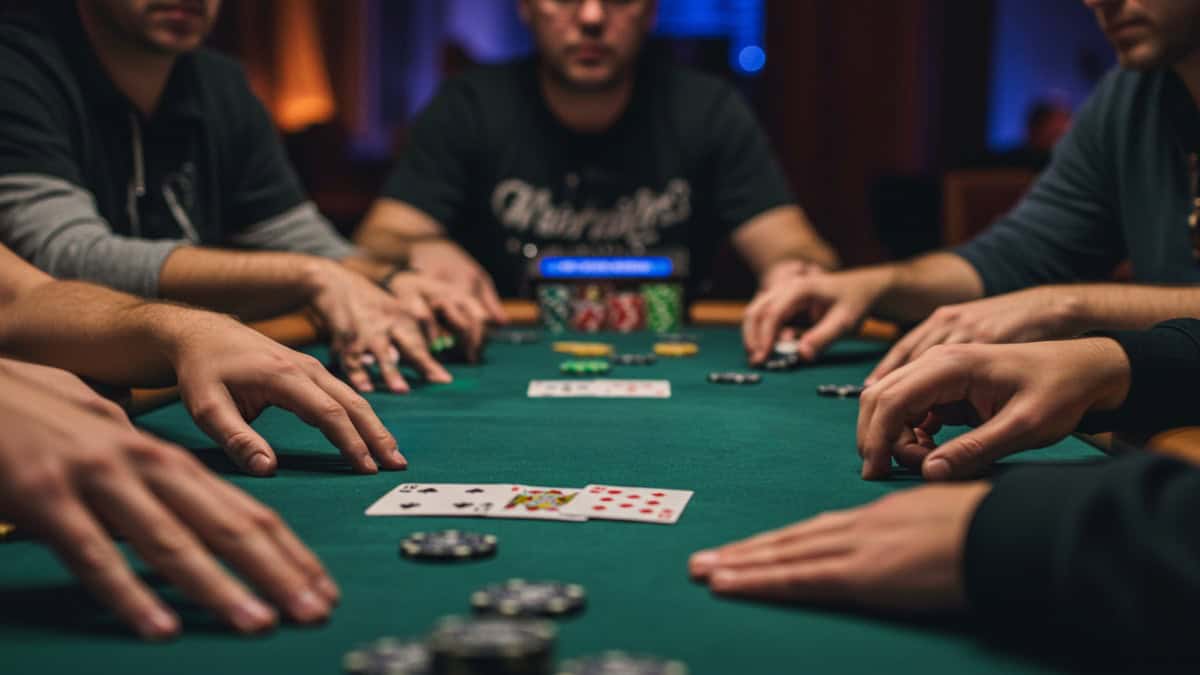 poker player receiving buy-in confirmation