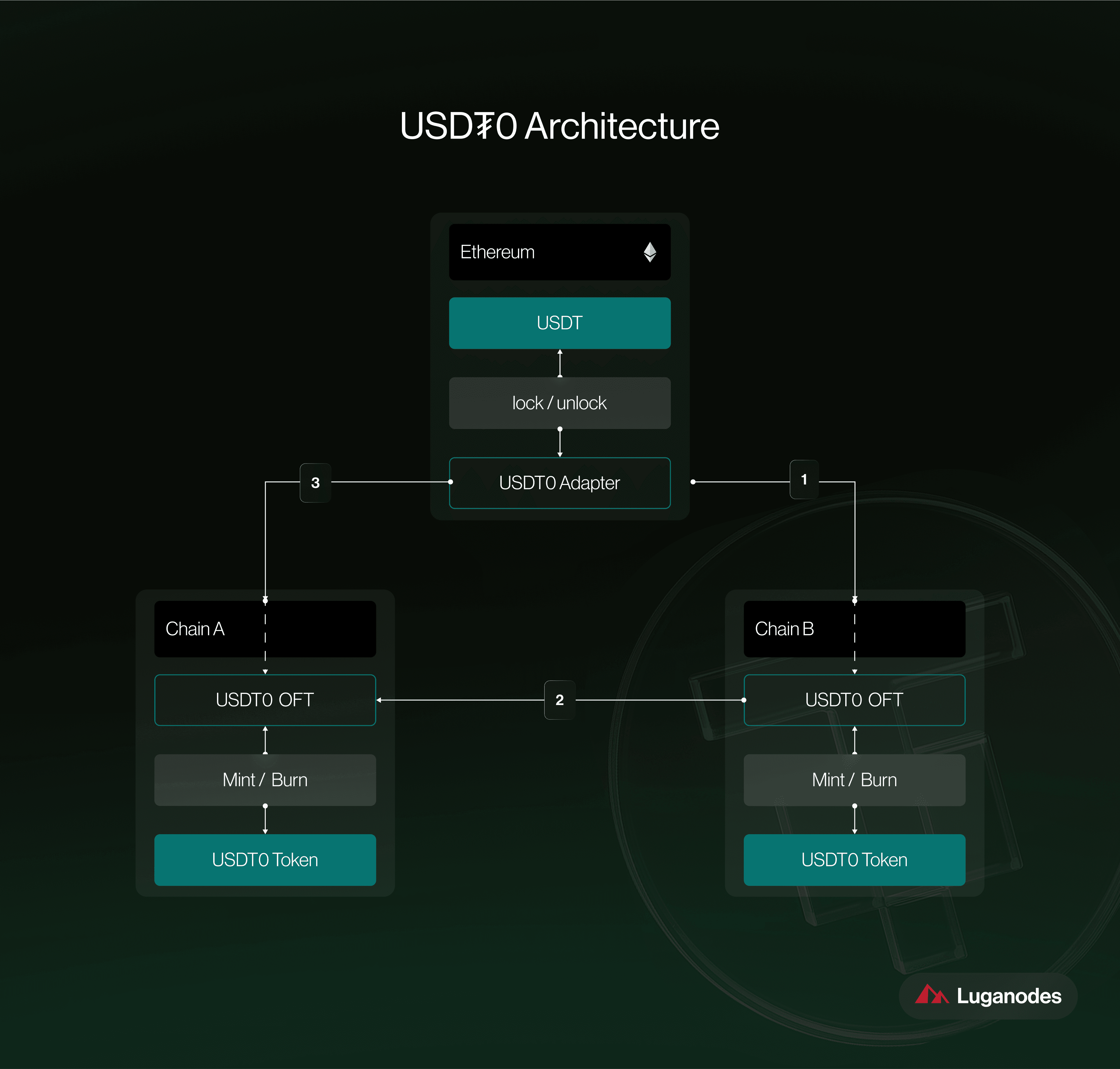 USDT0 user interface multi-chain