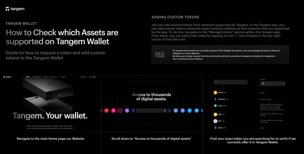 Tangem supported cryptocurrencies