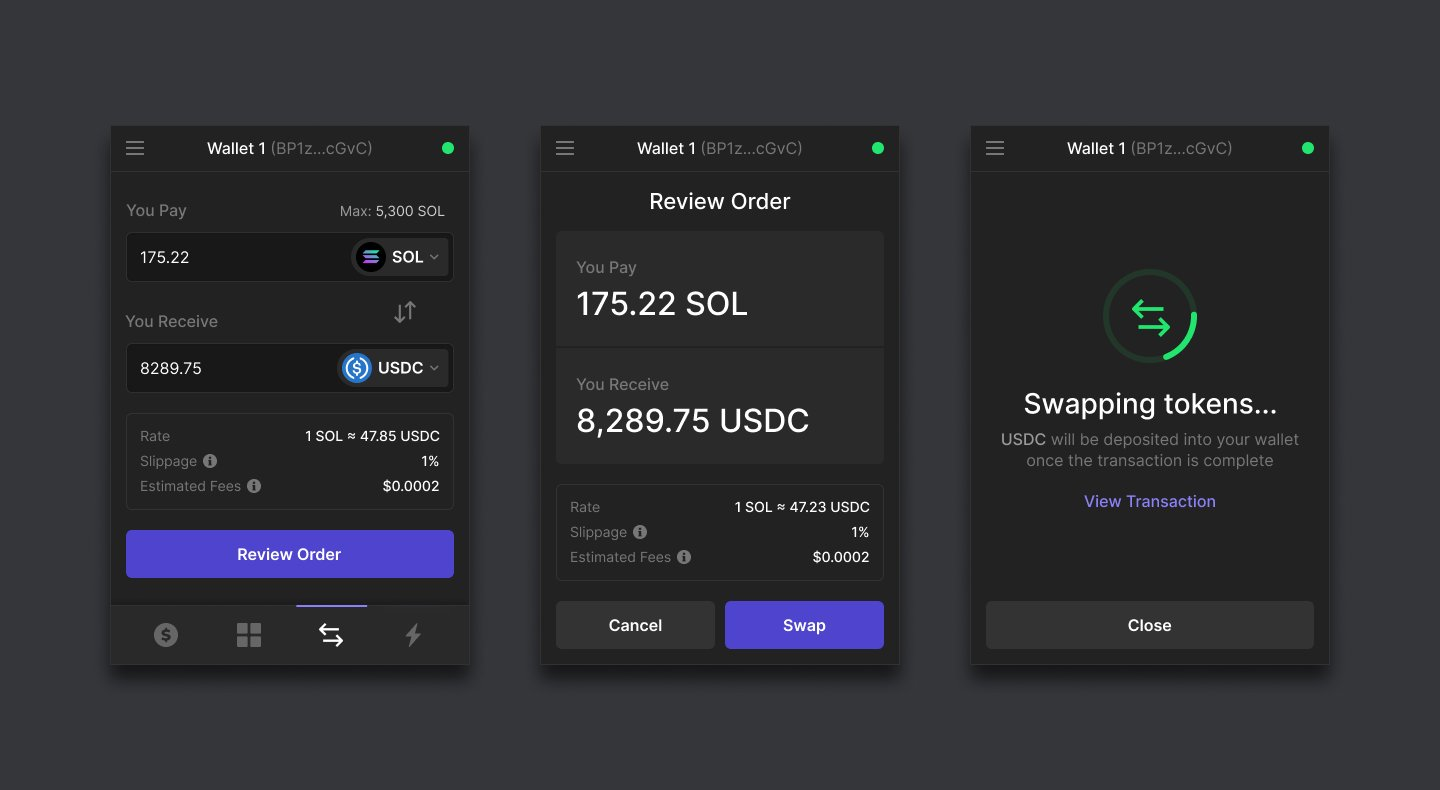 crypto wallet direct top-up USDC Solana card